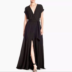 Meghan LA V Neck High Split Maxi Dress